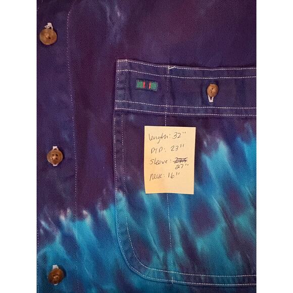 Vintage 90s Colours by Alexander Julian Tie-Dye Canvas Oxford - Picture 6 of 6